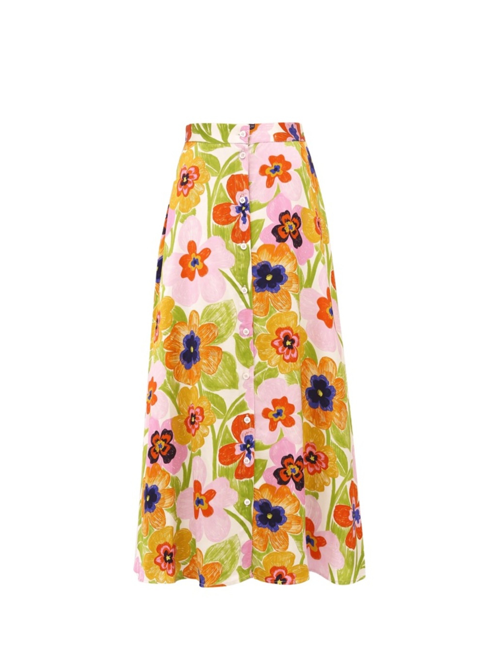 FRNCH PARIS Celly Spicy Garden Midi Skirt